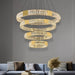 BAMDECOR C3320 Modern Crystal Chandeliers Lighting Fixtures Contemporary Round Chandelier Lighting Fixtures Crystal Pendant Ceiling Lights(4 Rings Gold - 100+80+60+40cm) - Amazingooh Wholesale