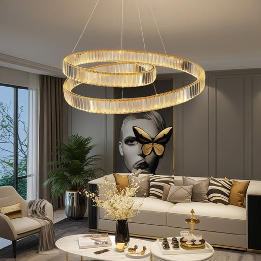 BAMDECOR C3321 Modern Crystal Chandeliers Lighting Fixtures Contemporary Wave Chandelier Lighting Fixtures (Gold) - Amazingooh Wholesale