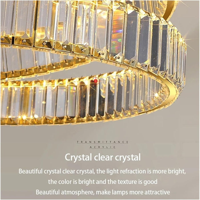 BAMDECOR C3321 Modern Crystal Chandeliers Lighting Fixtures Contemporary Wave Chandelier Lighting Fixtures (Gold) - Amazingooh Wholesale