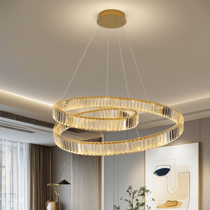 BAMDECOR C3321 Modern Crystal Chandeliers Lighting Fixtures Contemporary Wave Chandelier Lighting Fixtures (Gold) - Amazingooh Wholesale