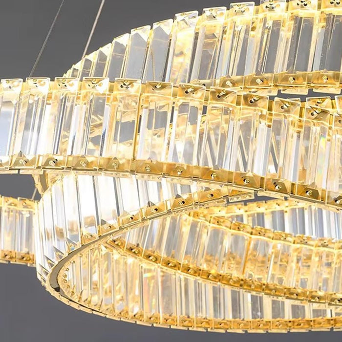 BAMDECOR C3322 Modern Crystal Chandeliers Lighting Fixtures Contemporary Round Chandelier Lighting Fixtures Crystal Pendant Ceiling Lights(Gold - 60cm) - Amazingooh Wholesale