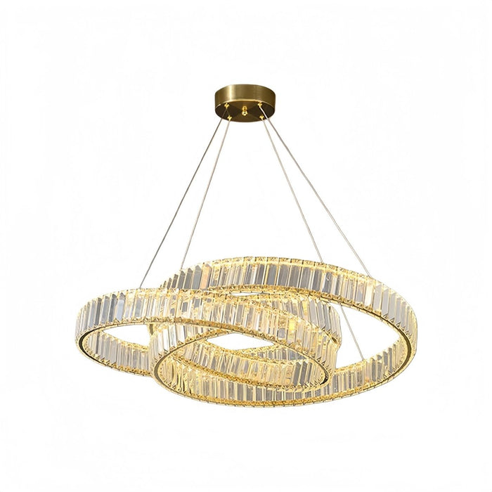 BAMDECOR C3322 Modern Crystal Chandeliers Lighting Fixtures Contemporary Round Chandelier Lighting Fixtures Crystal Pendant Ceiling Lights(Gold - 80cm) - Amazingooh Wholesale