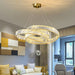 BAMDECOR C3322 Modern Crystal Chandeliers Lighting Fixtures Contemporary Round Chandelier Lighting Fixtures Crystal Pendant Ceiling Lights(Gold - 80cm) - Amazingooh Wholesale