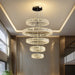 BAMDECOR C3325 Five Rings Modern Crystal Chandeliers Lighting Fixtures Contemporary Round Chandelier Lighting Fixtures Crystal Pendant Ceiling Lights - Amazingooh Wholesale