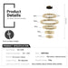 BAMDECOR C3325 Five Rings Modern Crystal Chandeliers Lighting Fixtures Contemporary Round Chandelier Lighting Fixtures Crystal Pendant Ceiling Lights - Amazingooh Wholesale