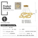 BAMDECOR C3325 Three Rings Modern Crystal Chandeliers Lighting Fixtures Contemporary Round Chandelier Lighting Fixtures Crystal Pendant Ceiling Lights - Amazingooh Wholesale