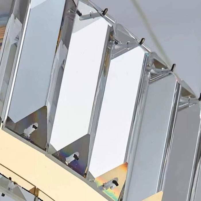 BAMDECOR C3335 Large Swirl Modern Crystal Ring Chandeliers Contemporary Round Chandelier Crystal Pendant Light(Gold - Four Rings) (Copy) - Amazingooh Wholesale