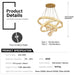 BAMDECOR C3335 Large Swirl Modern Crystal Ring Chandeliers Contemporary Round Chandelier Crystal Pendant Light(Gold - Three Rings) - Amazingooh Wholesale