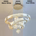 BAMDECOR C3335 Large Swirl Modern Crystal Ring Chandeliers Contemporary Round Chandelier Crystal Pendant Light(Gold - Two Rings) - Amazingooh Wholesale