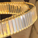 BAMDECOR C3335 Large Swirl Modern Crystal Ring Chandeliers Contemporary Round Chandelier Crystal Pendant Light(Gold - Two Rings) - Amazingooh Wholesale