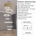 BAMDECOR C3341 Series Pharaoh RING Modern K9 Luxury Crystal LED Chandelier (Gold - 5/6/7 and 8 Rings) - Amazingooh Wholesale