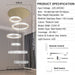 BAMDECOR C3341 Series Pharaoh RING Modern K9 Luxury Crystal LED Chandelier (Gold - 5/6/7 and 8 Rings) - Amazingooh Wholesale