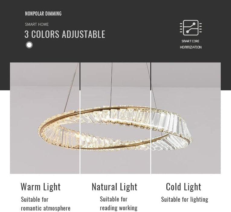BAMDECOR C3342/2 Modern Crystal Chandeliers Lighting Fixtures Contemporary Wave Chandelier Lighting Fixtures Crystal Pendant Ceiling Lights for Living Room (Gold) - Amazingooh Wholesale