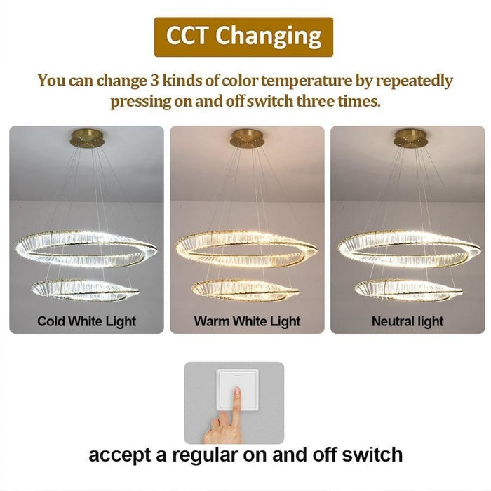 BAMDECOR C3342/4 Modern Crystal Chandeliers Lighting Fixtures Contemporary Wave Chandelier Lighting Fixtures Crystal Pendant Ceiling Lights for Living Room (Gold) - Amazingooh Wholesale