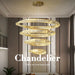 BAMDECOR C3342/4 Modern Crystal Chandeliers Lighting Fixtures Contemporary Wave Chandelier Lighting Fixtures Crystal Pendant Ceiling Lights for Living Room (Gold) - Amazingooh Wholesale