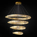 BAMDECOR C3342/4 Modern Crystal Chandeliers Lighting Fixtures Contemporary Wave Chandelier Lighting Fixtures Crystal Pendant Ceiling Lights for Living Room (Gold) - Amazingooh Wholesale