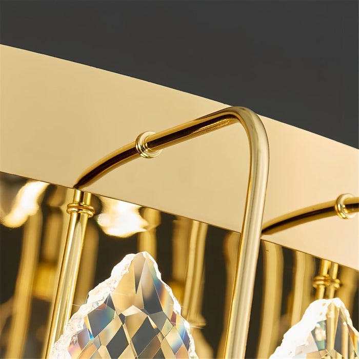 BAMDECOR C3345 Modern Luxury Crystal - leaf Chandelier LED Fashion Creativity Pendant Ceiling Lights(60cm - Gold) - Amazingooh Wholesale