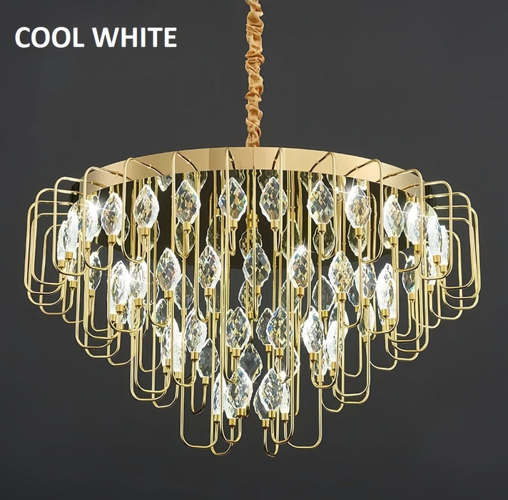 BAMDECOR C3345 Modern Luxury Crystal - leaf Chandelier LED Fashion Creativity Pendant Ceiling Lights(60cm - Gold) - Amazingooh Wholesale