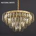 BAMDECOR C3345 Modern Luxury Crystal - leaf Chandelier LED Fashion Creativity Pendant Ceiling Lights(60cm - Gold) - Amazingooh Wholesale