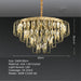 BAMDECOR C3345 Modern Luxury Crystal - leaf Chandelier LED Fashion Creativity Pendant Ceiling Lights(60cm - Gold) - Amazingooh Wholesale