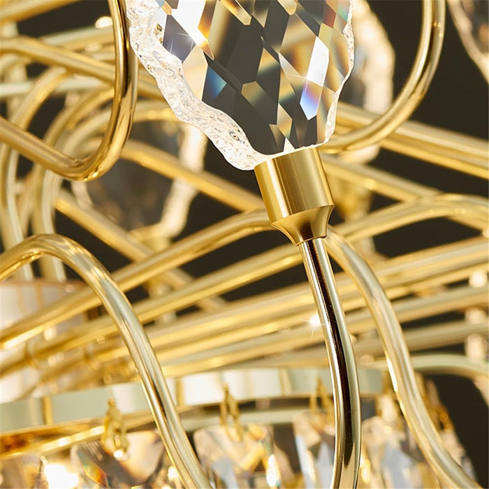 BAMDECOR C3347 Modern Luxury Crystal - leaf Chandelier LED Fashion Creativity Pendant Ceiling Lights(80cm - Gold) - Amazingooh Wholesale