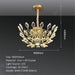 BAMDECOR C3348 Modern Luxury Crystal - leaf Chandelier LED Fashion Creativity Pendant Ceiling Lights(60cm - Gold) - Amazingooh Wholesale
