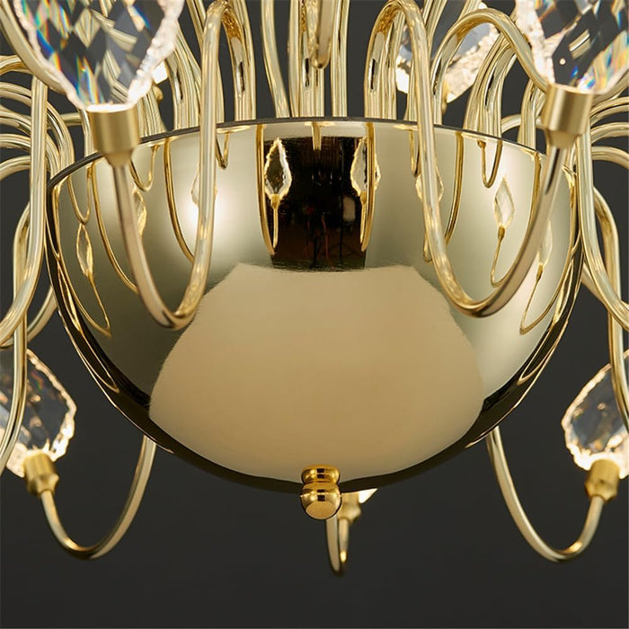 BAMDECOR C3349/1 Modern Luxury Crystal - leaf Chandelier LED Fashion Creativity Pendant Ceiling Lights(80cm - Gold) - Amazingooh Wholesale