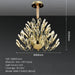 BAMDECOR C3349/1 Modern Luxury Crystal - leaf Chandelier LED Fashion Creativity Pendant Ceiling Lights(80cm - Gold) - Amazingooh Wholesale