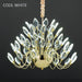 BAMDECOR C3349/1 Modern Luxury Crystal - leaf Chandelier LED Fashion Creativity Pendant Ceiling Lights(80cm - Gold) - Amazingooh Wholesale