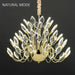 BAMDECOR C3349/1 Modern Luxury Crystal - leaf Chandelier LED Fashion Creativity Pendant Ceiling Lights(80cm - Gold) - Amazingooh Wholesale
