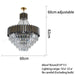 BAMDECOR C3355 Modern Crystal Chandelier Farmhouse Crystal Light Fixtures Hanging Ceiling Pendant Light (Black-60cm) - Amazingooh Wholesale