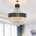 BAMDECOR C3355 Modern Crystal Chandelier Farmhouse Crystal Light Fixtures Hanging Ceiling Pendant Light (Black-60cm) - Amazingooh Wholesale