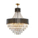 BAMDECOR C3355 Modern Crystal Chandelier Farmhouse Crystal Light Fixtures Hanging Ceiling Pendant Light (Black-60cm) - Amazingooh Wholesale