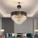 BAMDECOR C3355 Modern Crystal Chandelier Farmhouse Crystal Light Fixtures Hanging Ceiling Pendant Light (Black-60cm) - Amazingooh Wholesale
