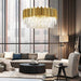 BAMDECOR C3356/1 Grande Single Layer Round Crystal Chandelier (Gold - 55cm) - Amazingooh Wholesale
