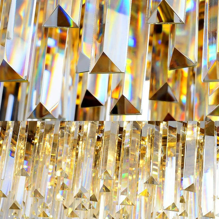 BAMDECOR C3356/1 Grande Single Layer Round Crystal Chandelier (Gold - 55cm) - Amazingooh Wholesale