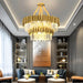 BAMDECOR C3356/2 Grande Two Layer Round Crystal Chandelier (Gold - 75cm) - Amazingooh Wholesale