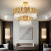 BAMDECOR C3356/2 Grande Two Layer Round Crystal Chandelier (Gold - 75cm) - Amazingooh Wholesale