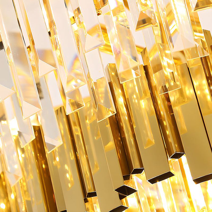 BAMDECOR C3356/2 Grande Two Layer Round Crystal Chandelier (Gold - 75cm) - Amazingooh Wholesale