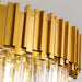 BAMDECOR C3356/OVAL Modern Oval Crystal Chandelier Gold Ceiling Light Luxury Pendant Lights 3 Colors Island Light Linear Chandeliers (L90xW35cm) - Amazingooh Wholesale