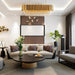 BAMDECOR C3356/OVAL Modern Oval Crystal Chandelier Gold Ceiling Light Luxury Pendant Lights 3 Colors Island Light Linear Chandeliers (L90xW35cm) - Amazingooh Wholesale