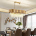 BAMDECOR C3356/OVAL Modern Oval Crystal Chandelier Gold Ceiling Light Luxury Pendant Lights 3 Colors Island Light Linear Chandeliers (L90xW35cm) - Amazingooh Wholesale