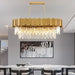 BAMDECOR C3356/OVAL Modern Oval Crystal Chandelier Gold Ceiling Light Luxury Pendant Lights 3 Colors Island Light Linear Chandeliers (L90xW35cm) - Amazingooh Wholesale