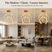 BAMDECOR C3602 60cm Modern Pendant Light Chic Circular LED Chandelier (Brass Gold) - Amazingooh Wholesale