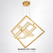 BAMDECOR C3603 Crystal Cube Frame LED Chandelier (Brass Gold) - Amazingooh Wholesale