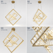 BAMDECOR C3603 Crystal Cube Frame LED Chandelier (Brass Gold) - Amazingooh Wholesale
