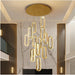 BAMDECOR C3605 15H Modern Oval Ring LED Chandeliers Decor Hanging Lamp Cristal Lustre (Gold) - Amazingooh Wholesale
