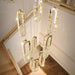 BAMDECOR C3605 15H Modern Oval Ring LED Chandeliers Decor Hanging Lamp Cristal Lustre (Gold) - Amazingooh Wholesale