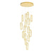 BAMDECOR C3605 15H Modern Oval Ring LED Chandeliers Decor Hanging Lamp Cristal Lustre (Gold) - Amazingooh Wholesale