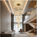 BAMDECOR C3618 Large Swirl Modern Crystal Ring Chandeliers Contemporary Round Chandelier Crystal Pendant Light(Gold-Six Rings) - Amazingooh Wholesale